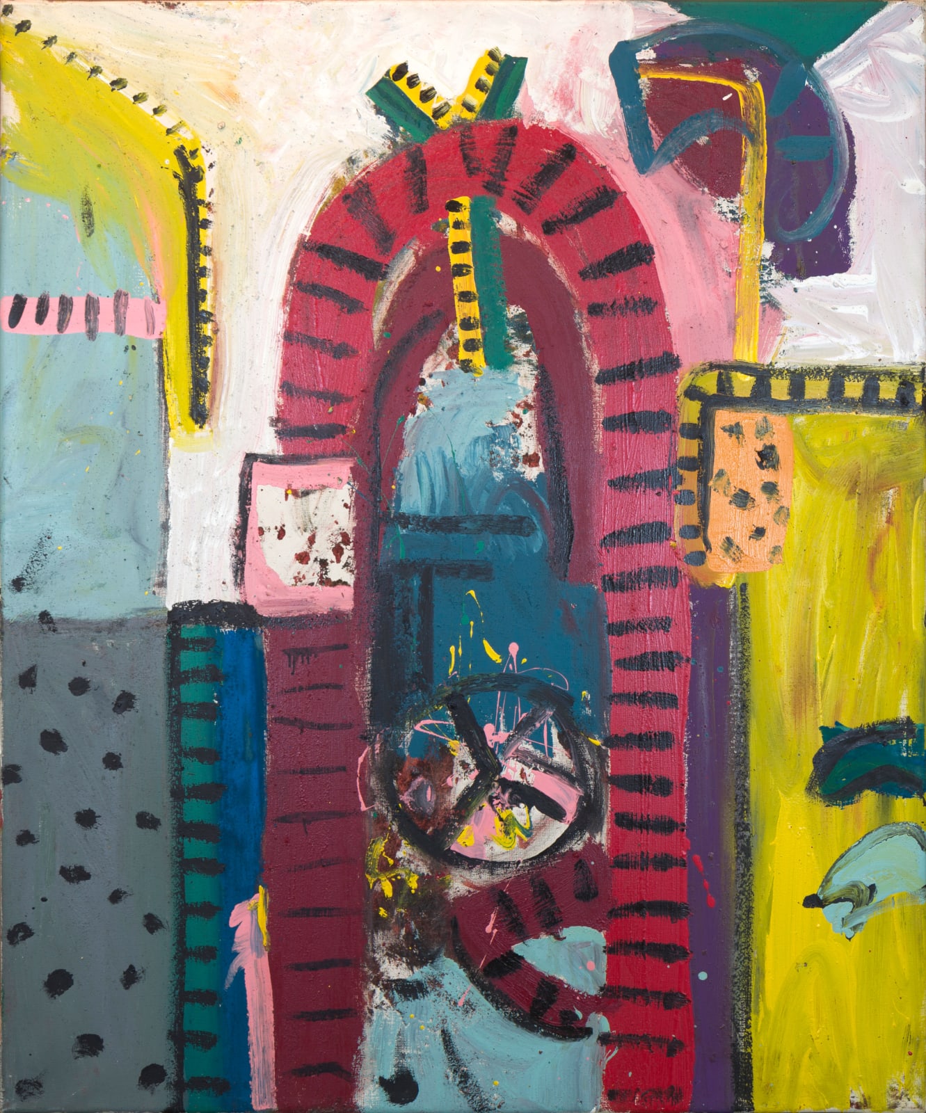 Alan Davie 艾倫．戴維, Entrance for A Red Temple No.4《紅廟入口 No.4 》, 1960