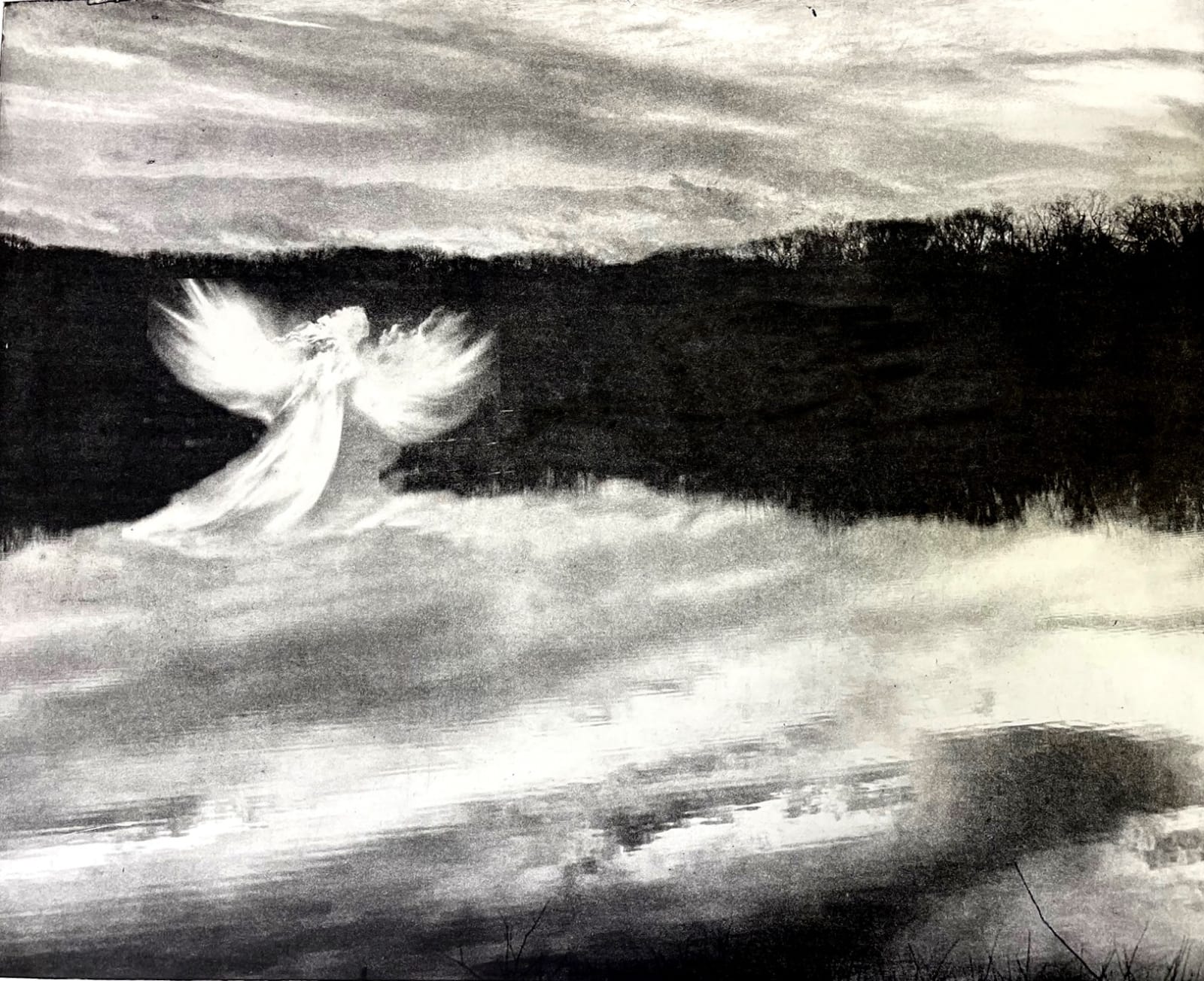 Laurie Dolphin, ANGEL ON LAKE, 2020