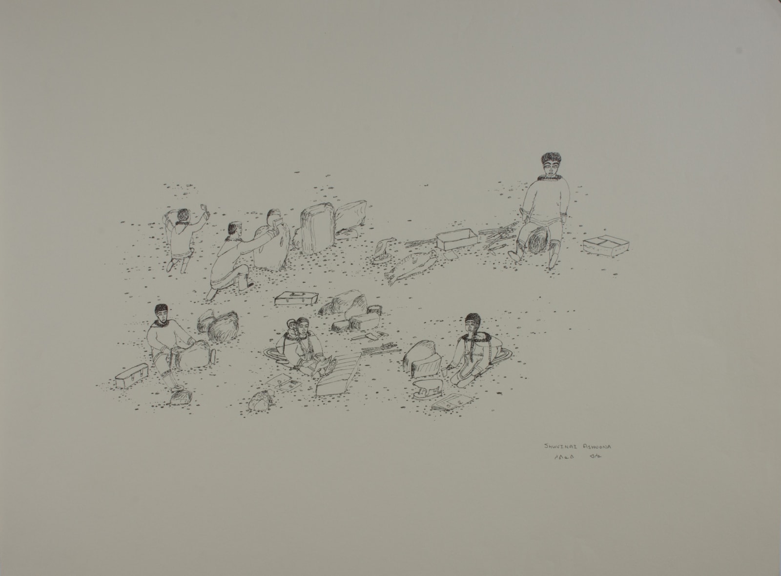 Shuvinai Ashoona, Untitled (Family of Artists)/ Sans titre (famille d'artistes), 1995