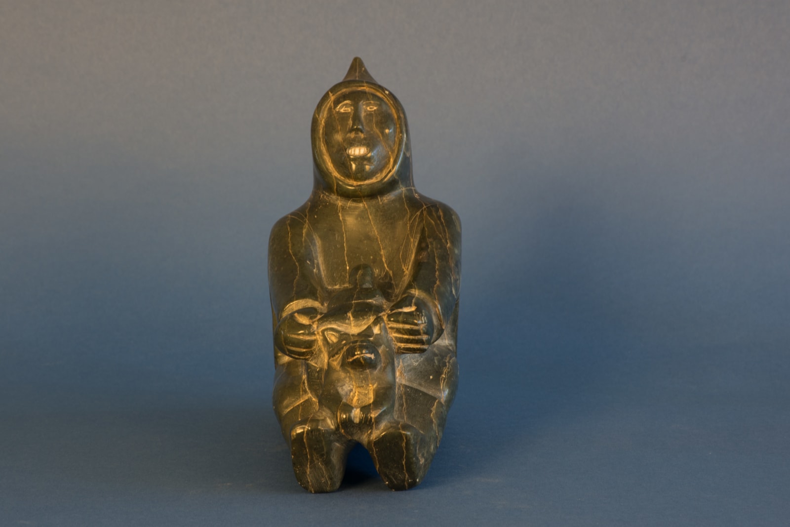 Abraham Nastapoka, Inuk with Fox / Inuk avec renard, ca. 1955