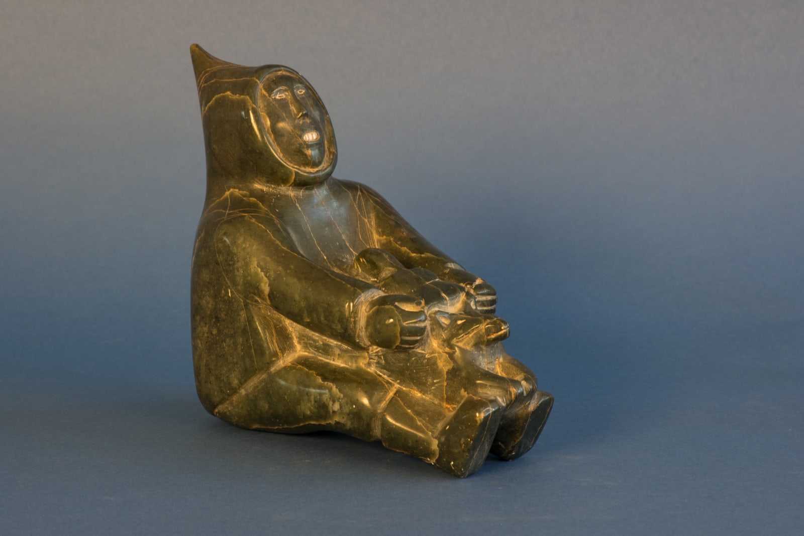 Abraham Nastapoka, Inuk with Fox / Inuk avec renard, ca. 1955
