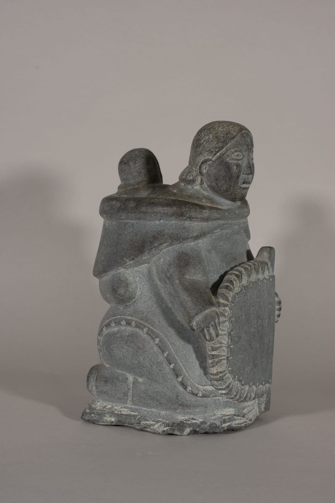 Sarah Nastapoka, Woman Stretching a Skin / Femme qui étire une peau, ca. 1965