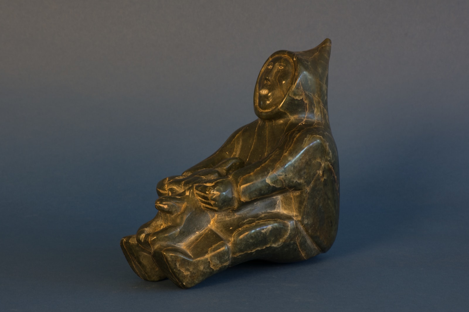 Abraham Nastapoka, Inuk with Fox / Inuk avec renard, ca. 1955