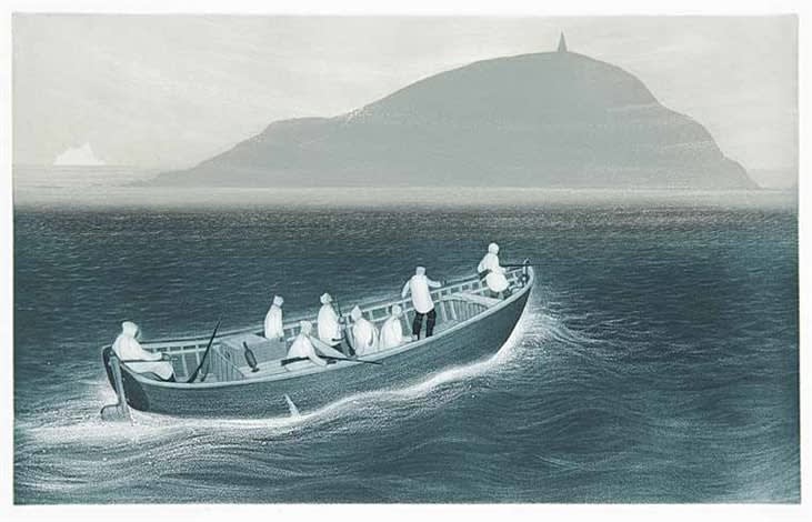 David Blackwood, Wesleyville: Seabird Hunters Crossing the Reach A/P 2/10 ed. 50, 1981