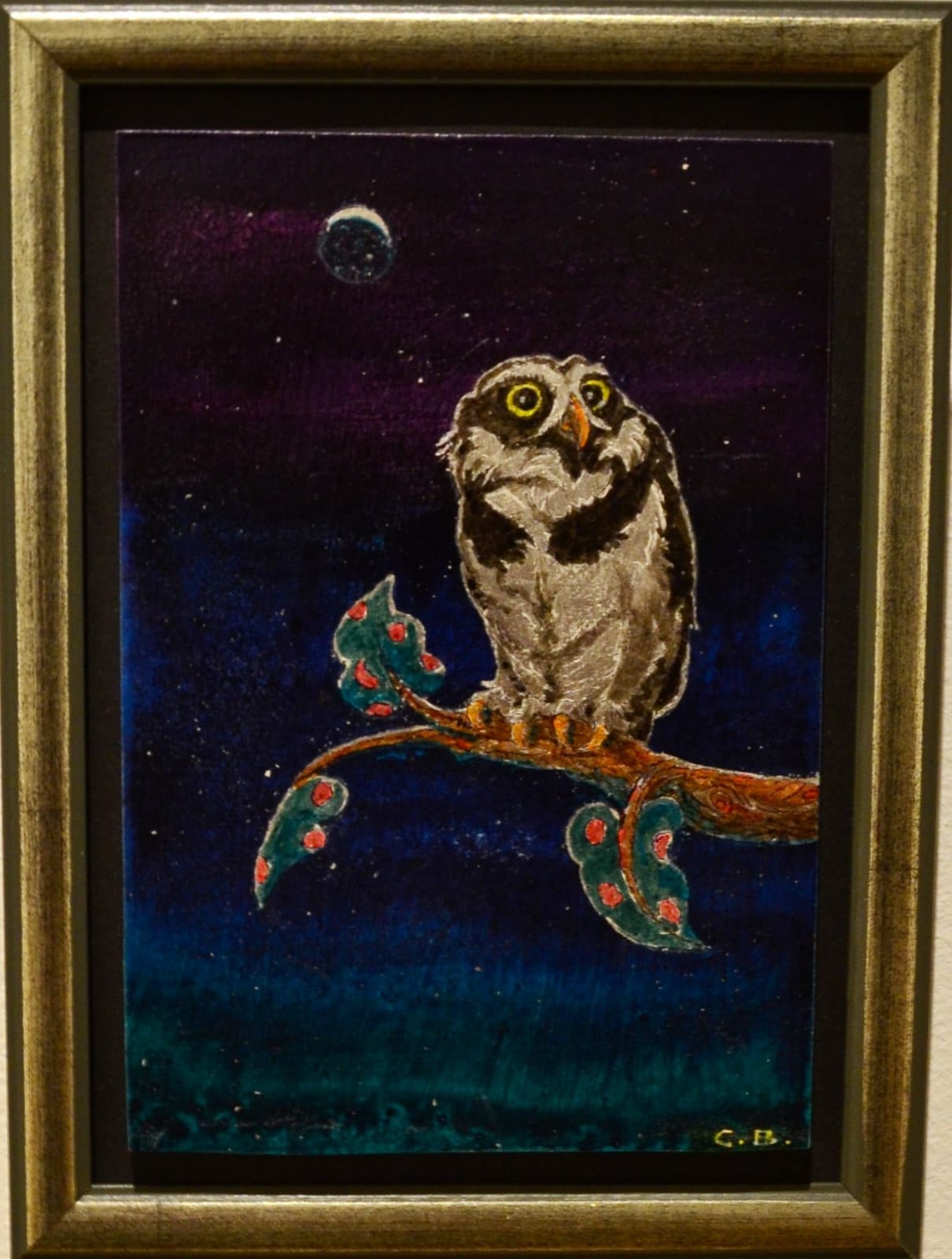 Cora Brittan, Perched with Polka-Dot Leaves, 2018