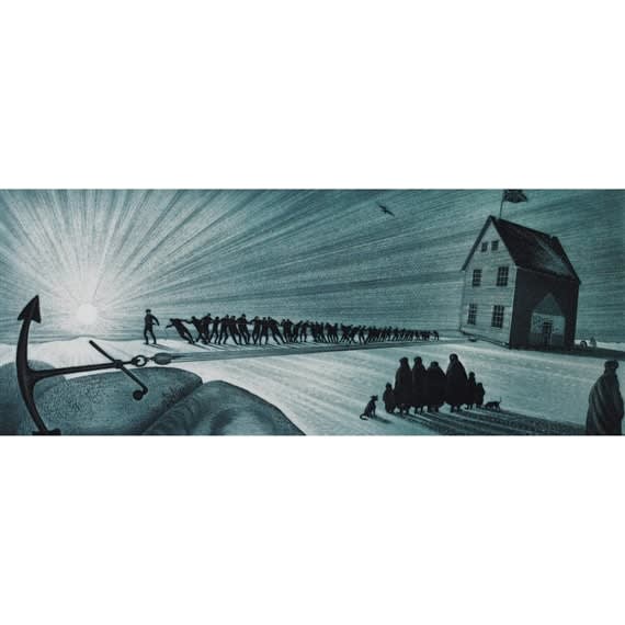 David Blackwood, Hauling Job Sturgess House A/P 2/10 ed. 50, 1979