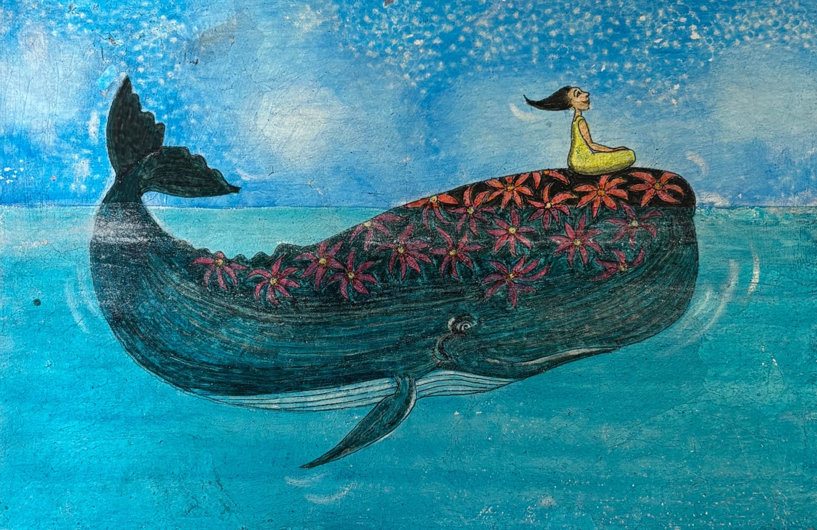 Cora Brittan, On a Flower-Backed Whale, 2018