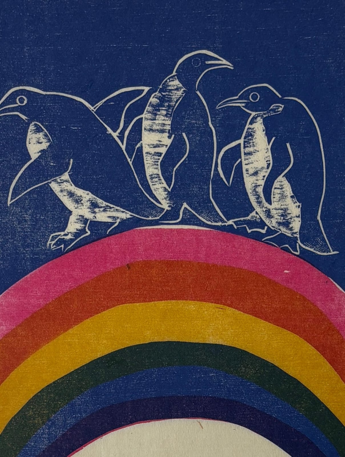 Naoko Matsubara, Penguins Crossing Rainbow Bridge 8/30, 1977
