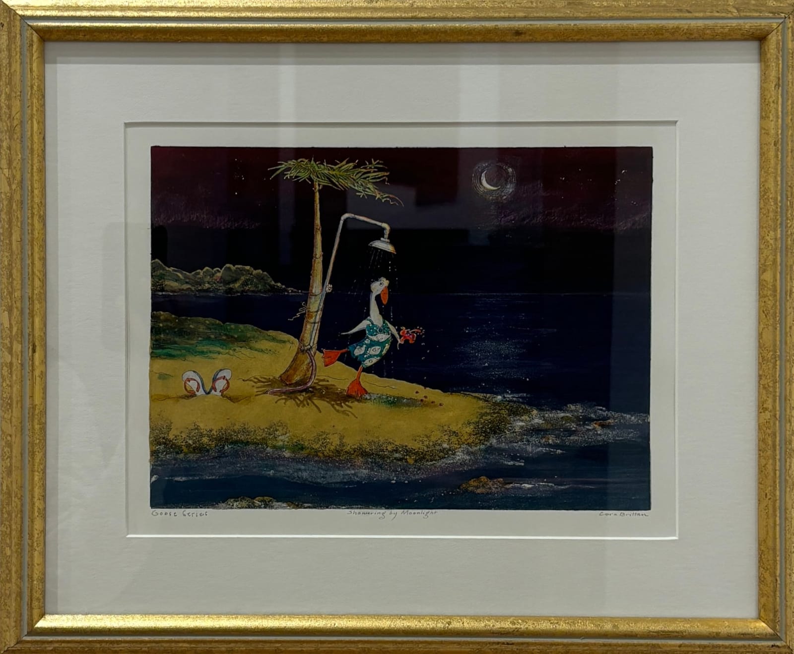 Cora Brittan, Showering by Moonlight, 2020