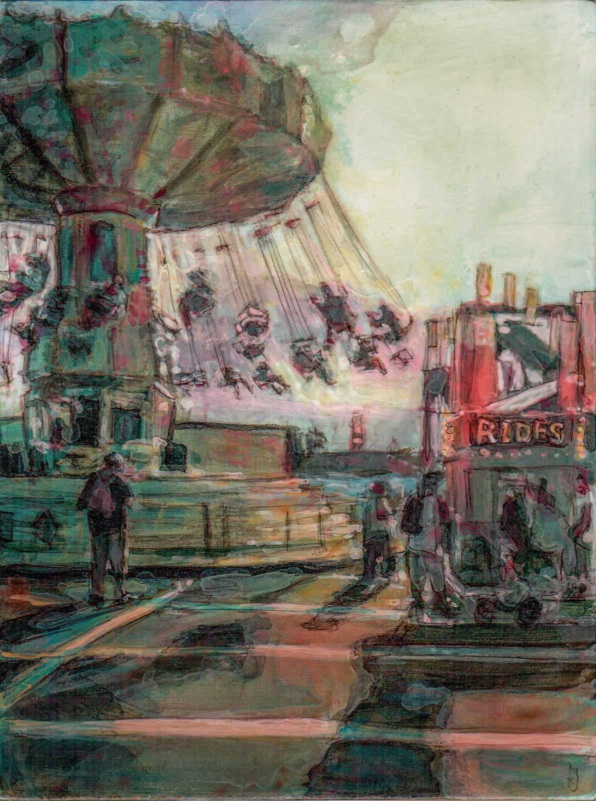 Kelly Grace, Study painting on panel of “CNE”, 2025