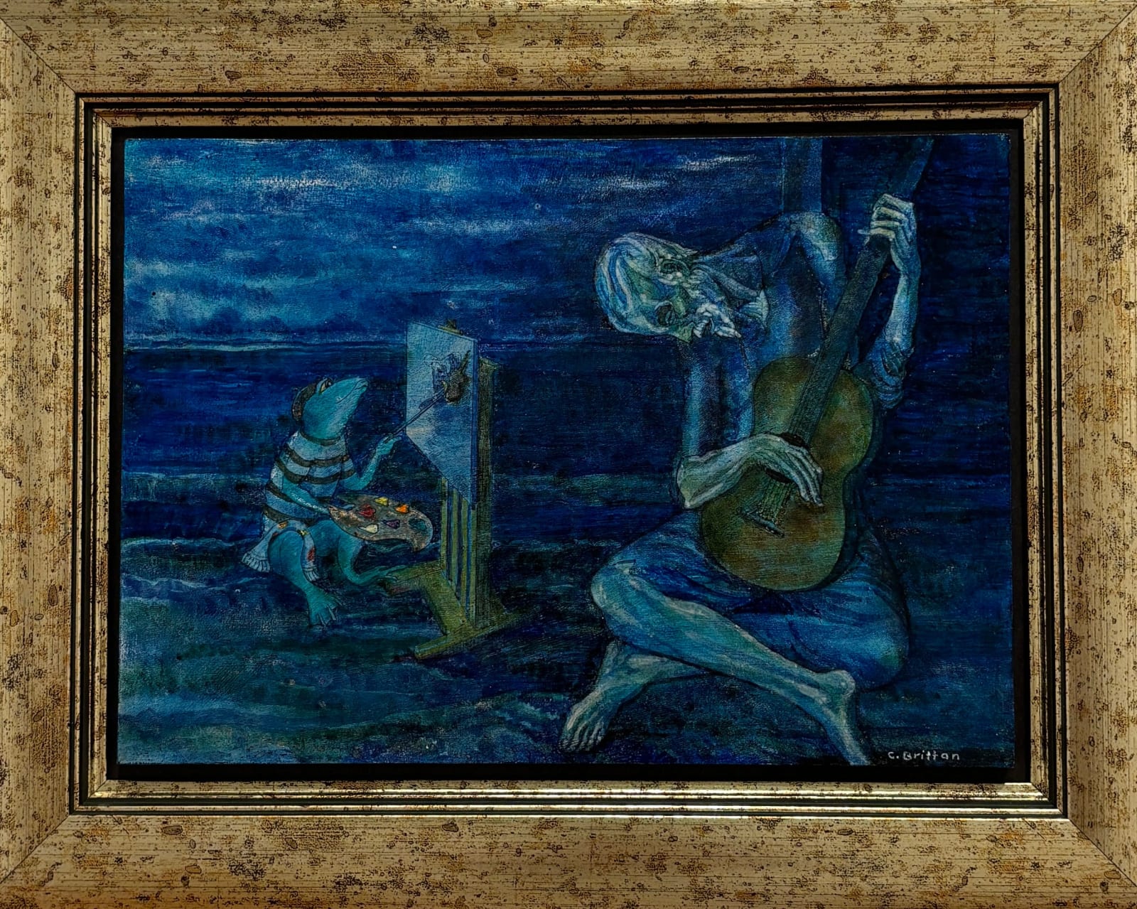 Cora Brittan, The Old Guitarist by Pablo Frogasso 1903, 2015