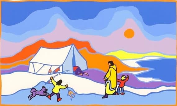 Ted Harrison, Northern camp 107/200, 1989