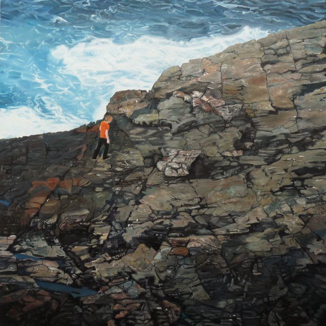 Jennifer Walton, Man on Rock Ledge, 2013