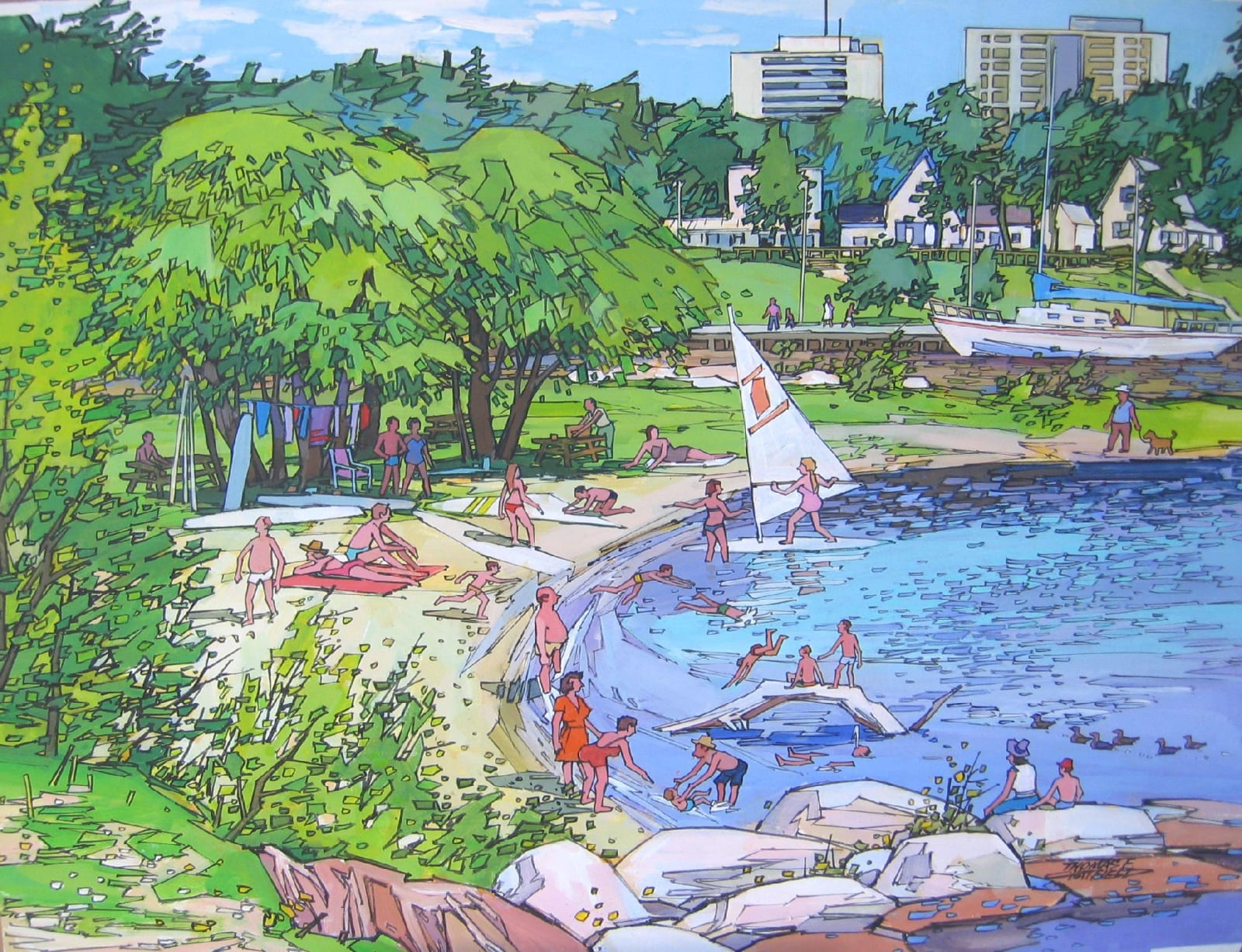 Thomas Chatfield, View from Bronte Beach, 1984