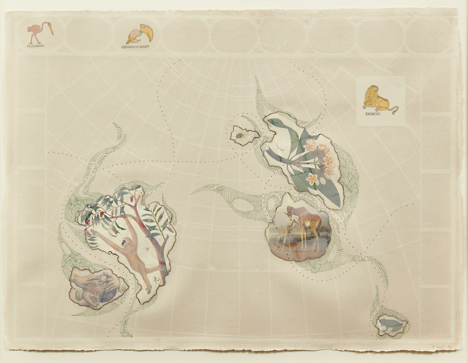 Abby Leigh, My Personal Atlas, (Monkey and Lion), 2005