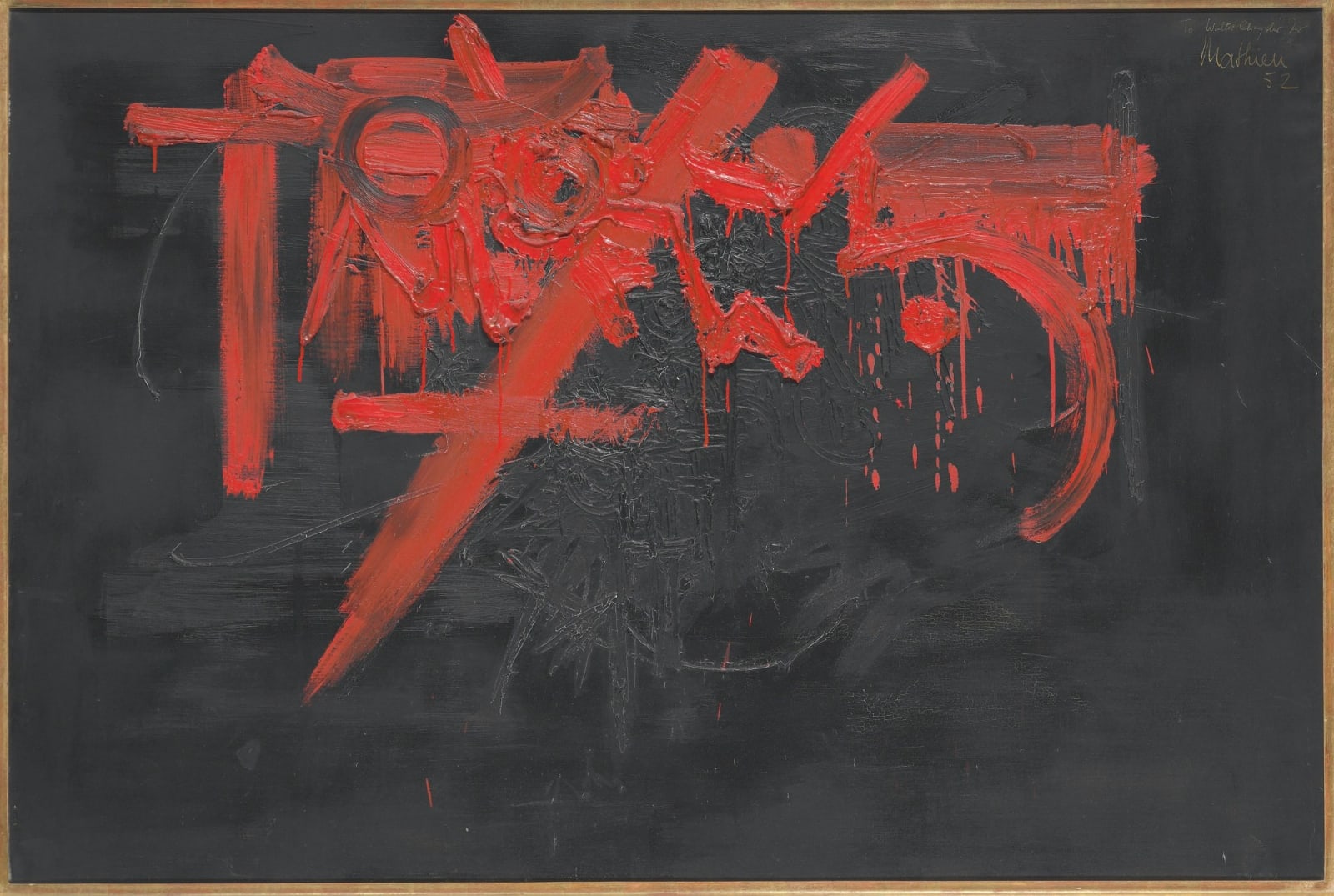 Georges Mathieu, Nuit de sang, 1952