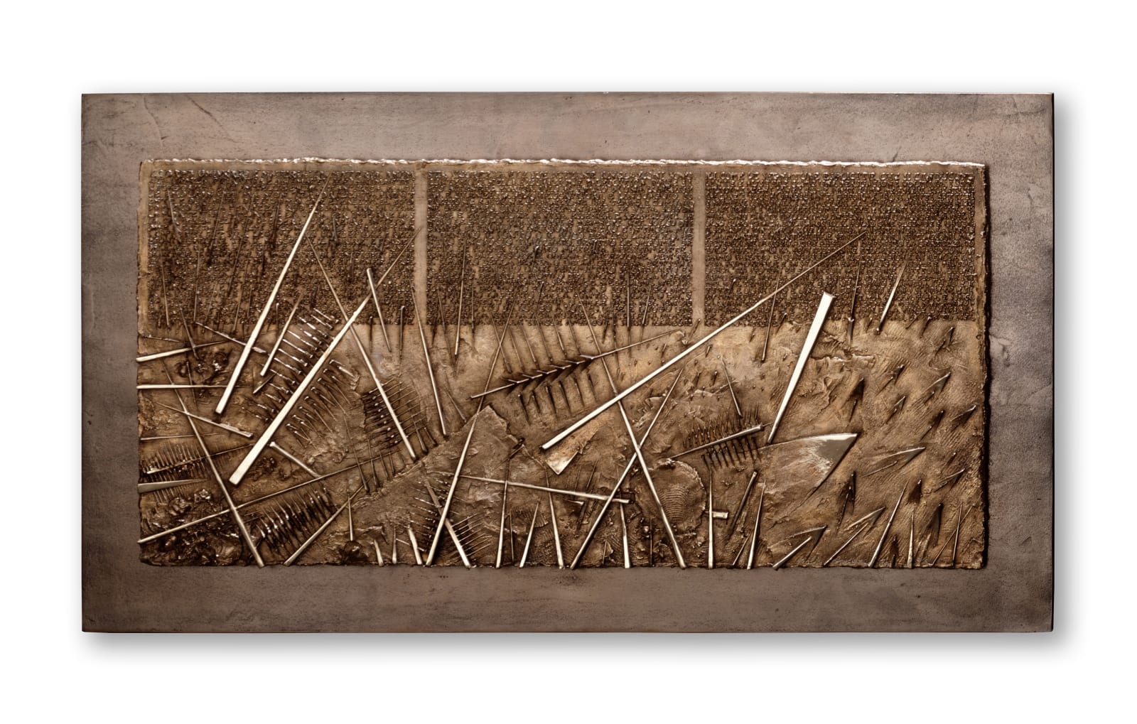 Arnaldo Pomodoro, Frammento IV, da L'Arte dell'uomo primordiale di Emilio Villa, 2004