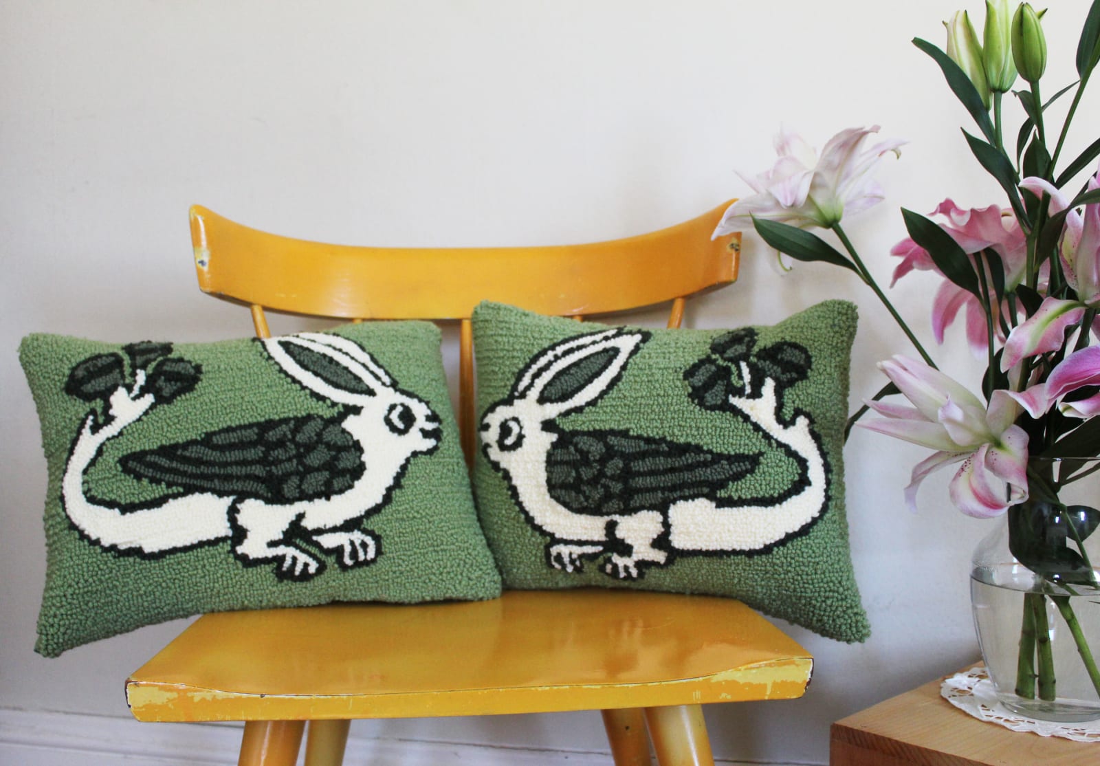 Haley Wood, Drolatic Hare Cushions , 2022
