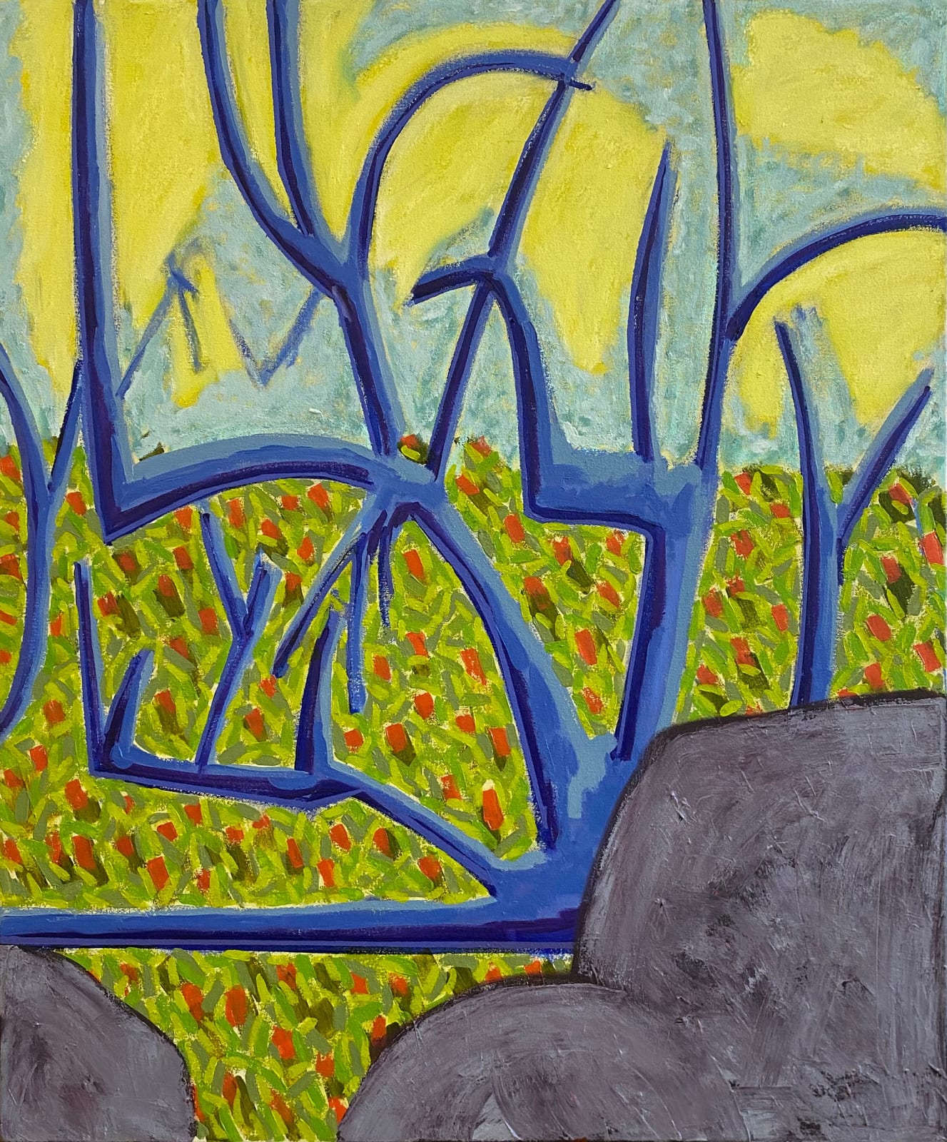 Richard Keen, Blue Trees No. 10 (Dresden), 2021