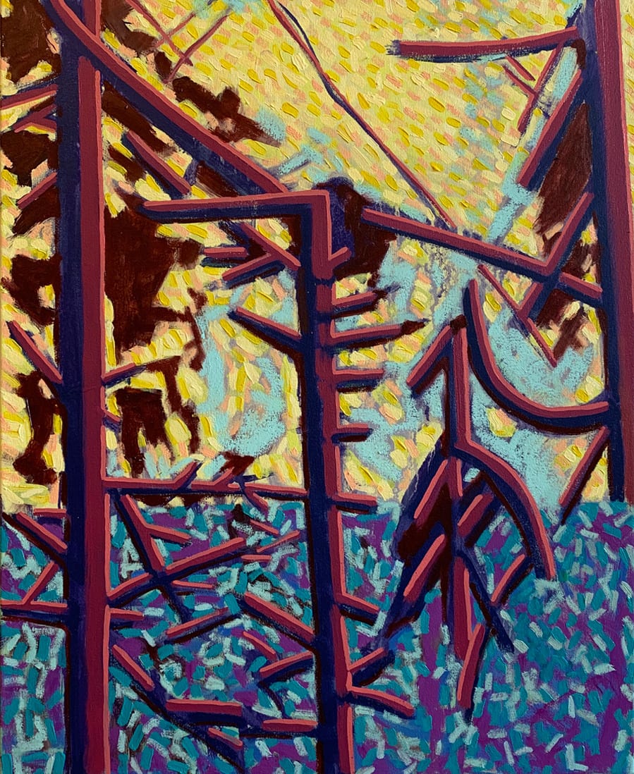 Richard Keen, Purple Trees No. 03 (Monhegan), 2020