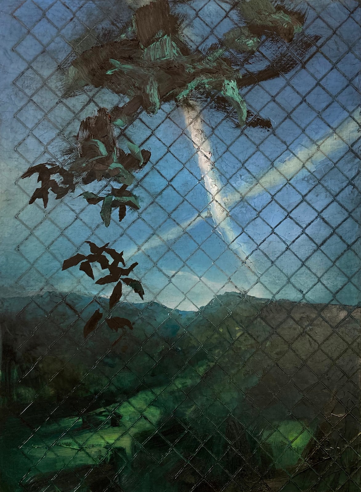 Wilhelm Neusser, Fence/Mountains (2040), 2020
