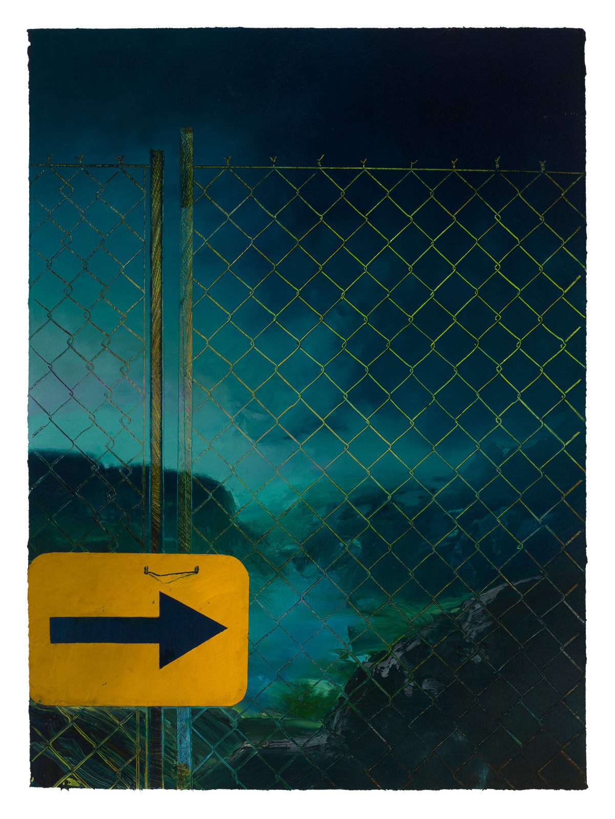 Wilhelm Neusser, Fence/Arrow Yellow (2220), 2022
