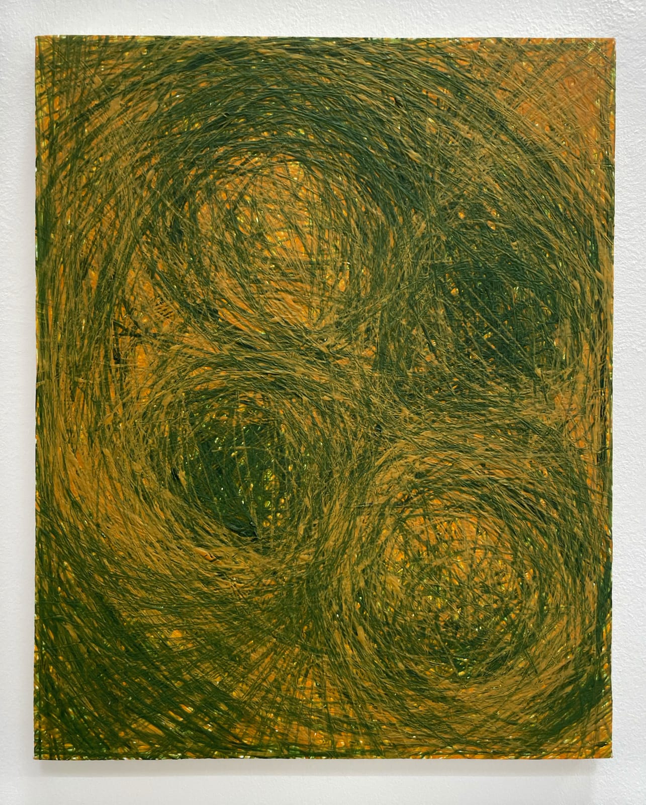 Abel Guzman, Untitled (Green-Yellow Vibration), 2021