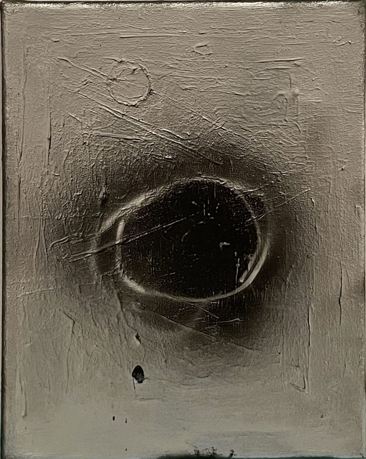 Rick Librizzi, untitled (silver/black circle)