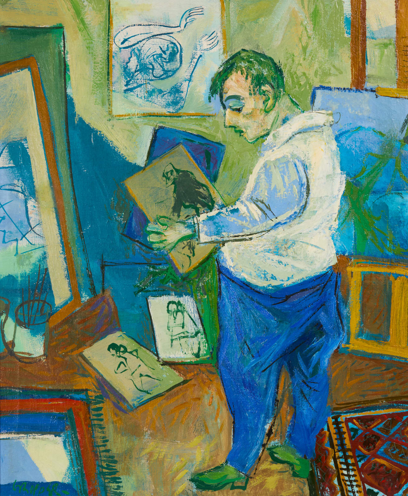 William Gropper, The Artist (self portrait), c. 1950