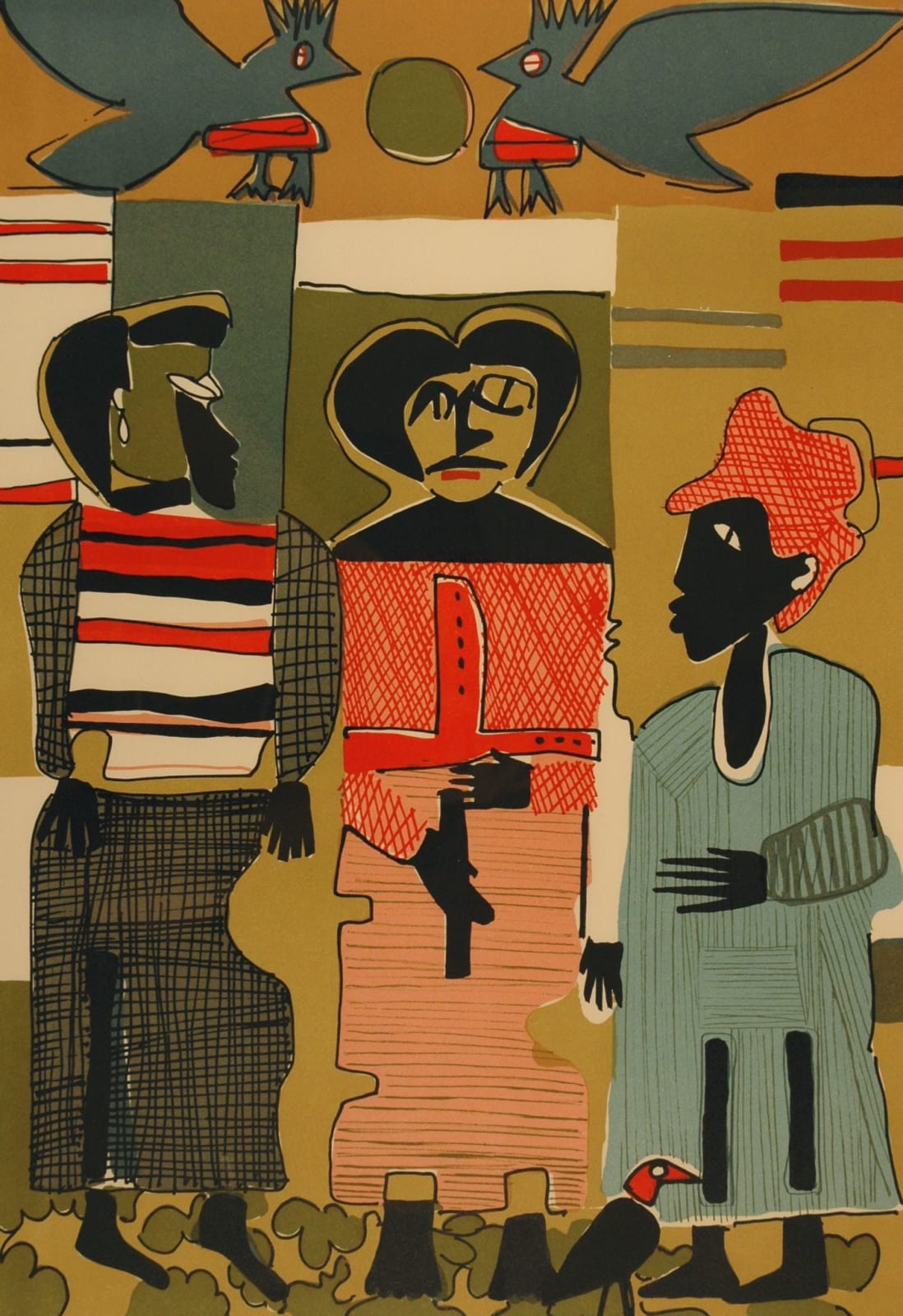 Romare Bearden, Firebirds, 1979