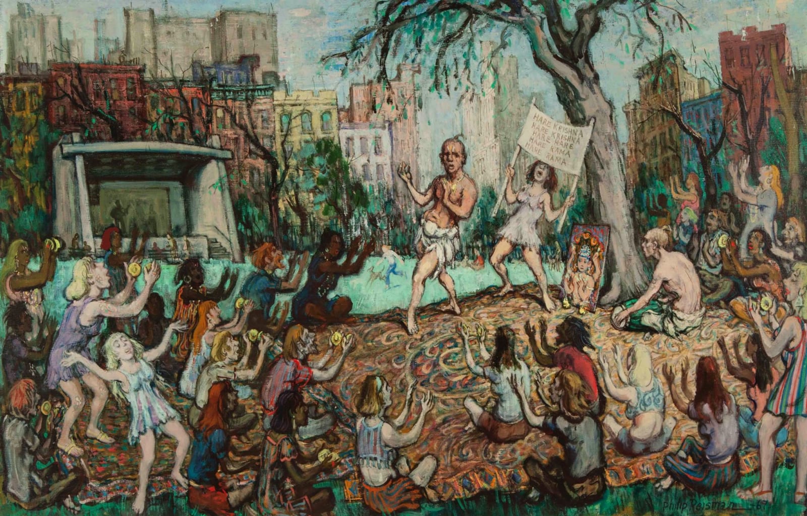 Philip Reisman, Hindus in the Park, 1967