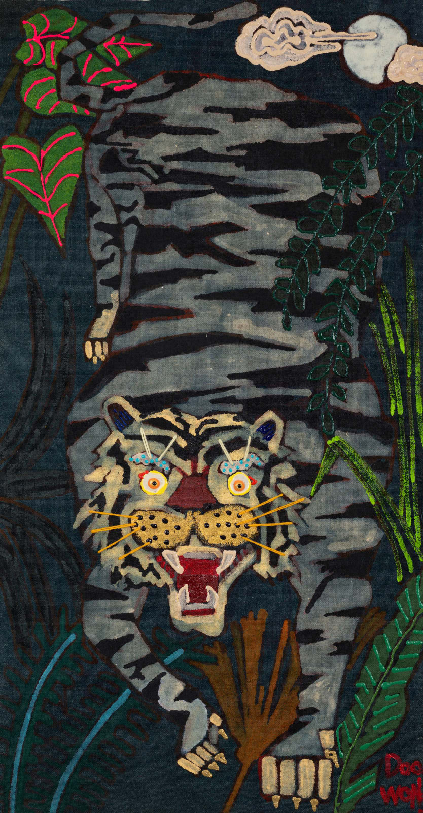 The White Tiger Gaurding the Jungle Day and Night