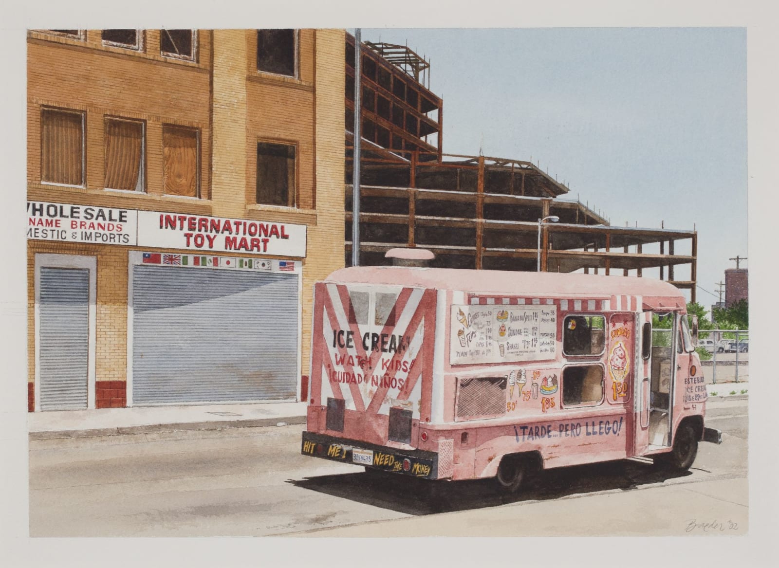 John Baeder, Pink Ice Cream, 2012