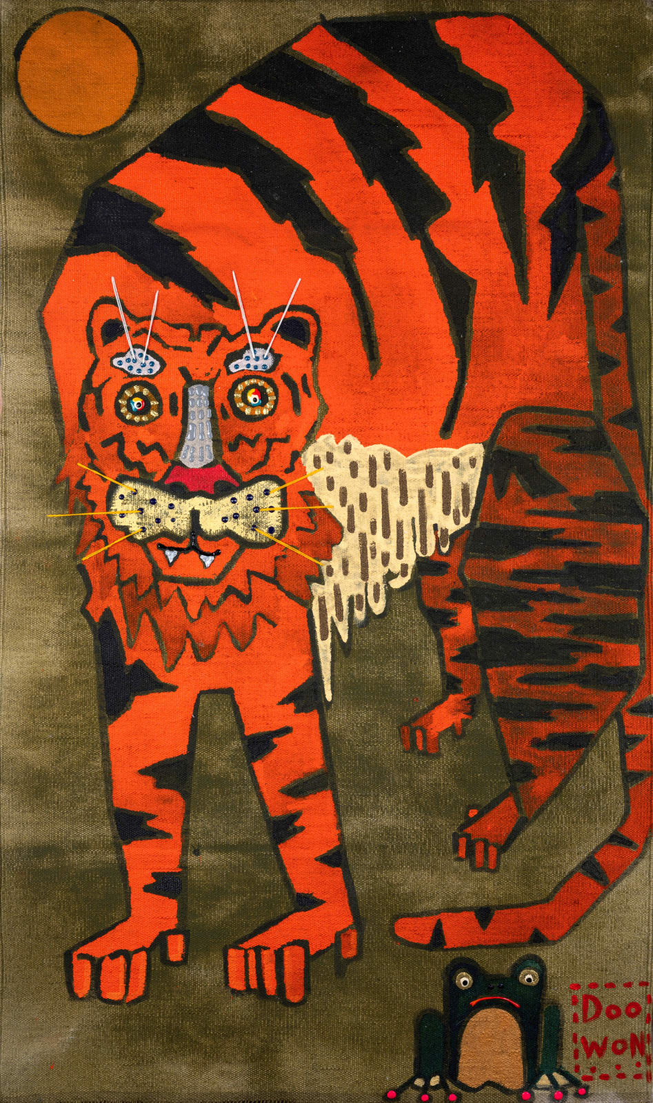 Moonlit Night: Tiger and Frog