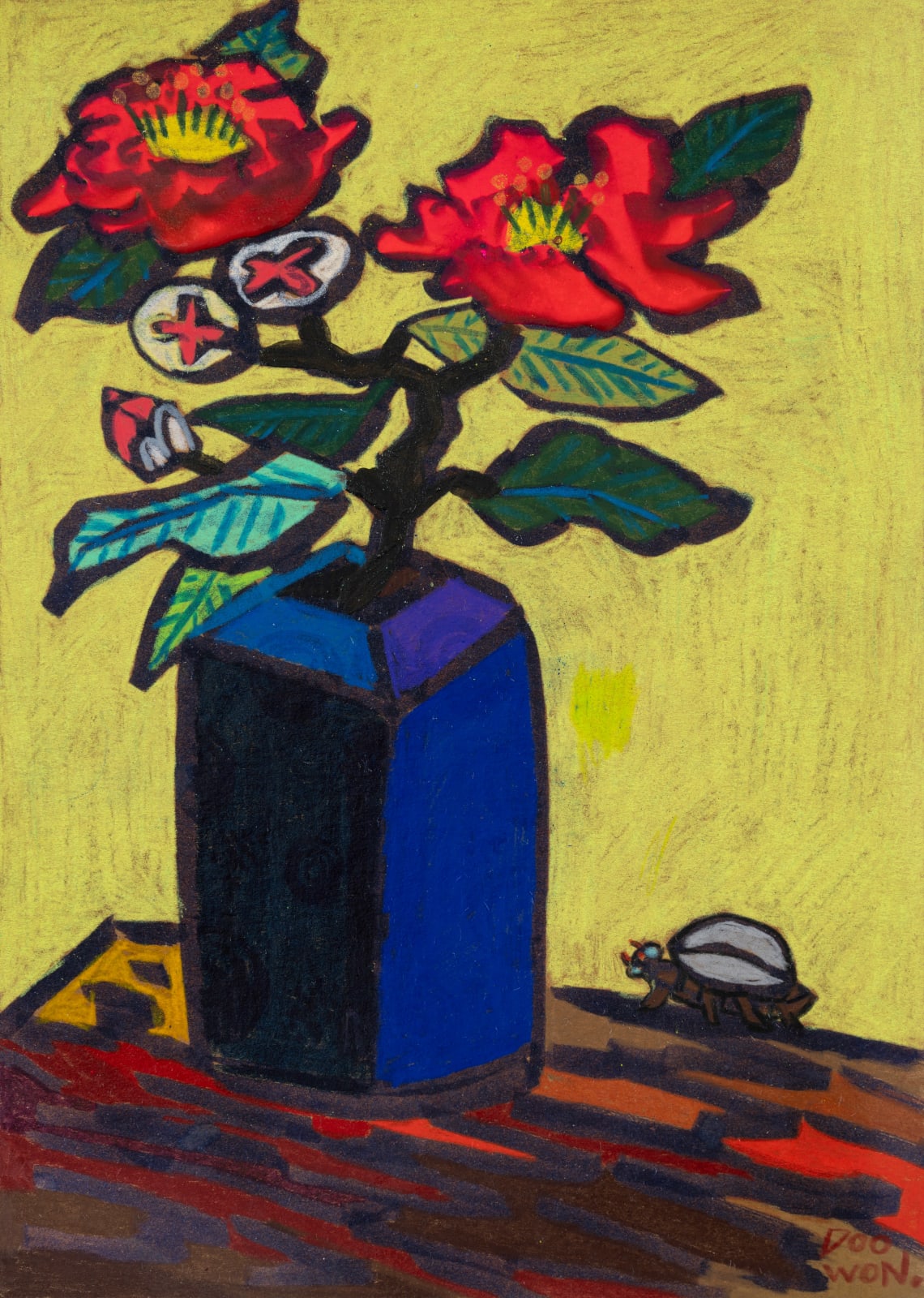 Peonies in the Blue Vase