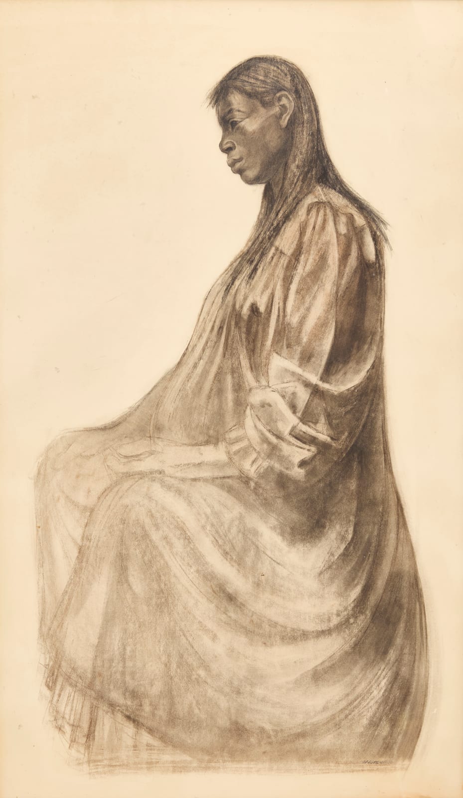 Charles White, Love is a Naked Shadow, ca. 1966