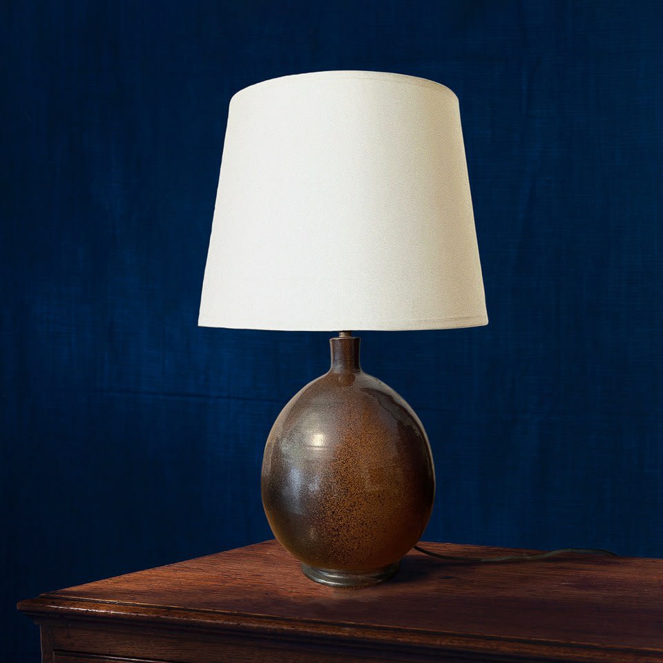 Brown Glazed Lamp,