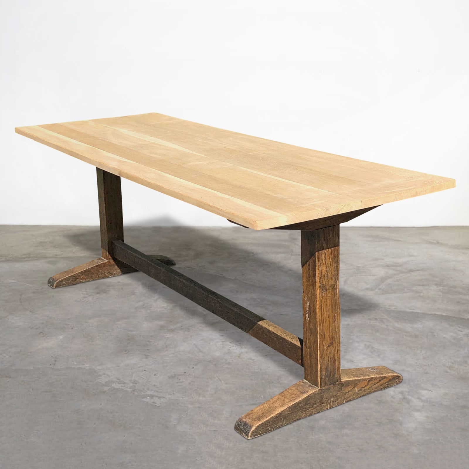 Oak Trestle Table,