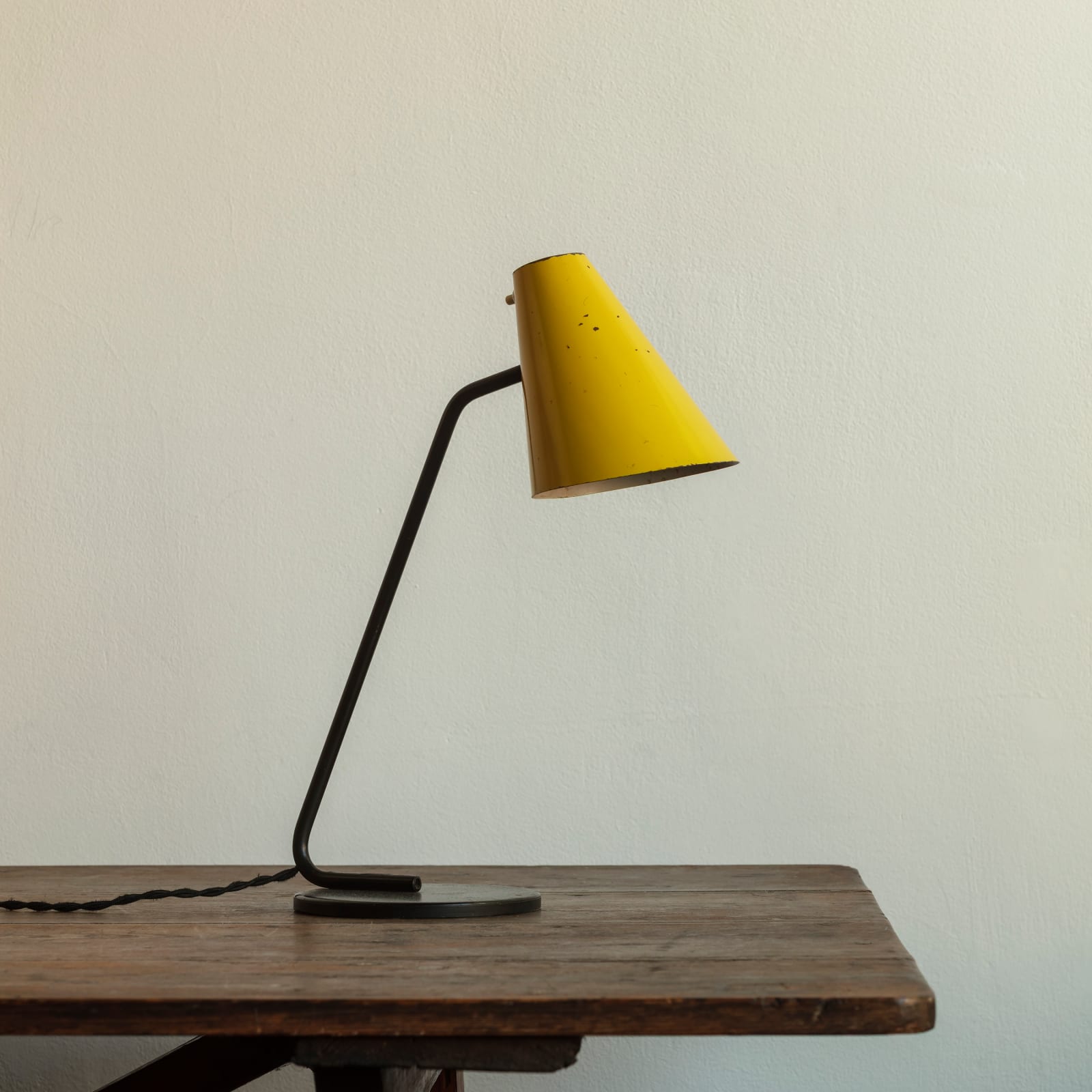 Yellow Enamel Lamp,