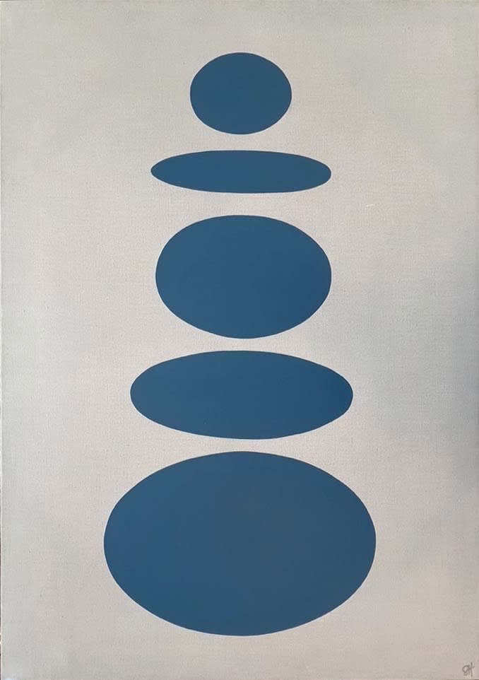 Stephanie Henderson, Floating Cairn in True Blue