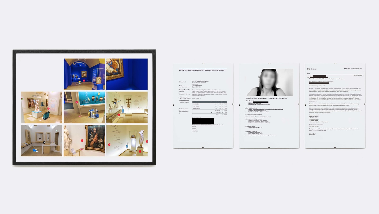 Adrian Melis, Virtual Cleaning Service for Museums and Art Institutions. Musée du Louvre, 2025