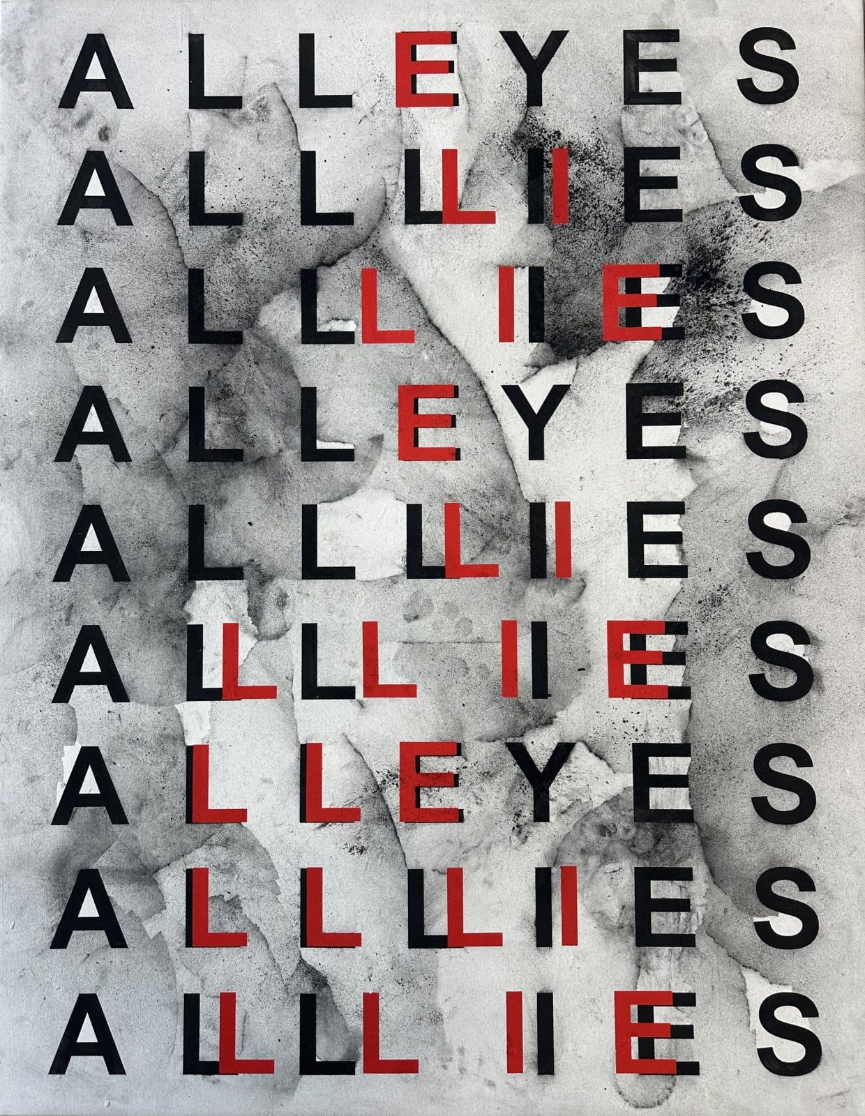 Kendell Geers, ALL EYES / ALLIES / ALL LIES, 2025
