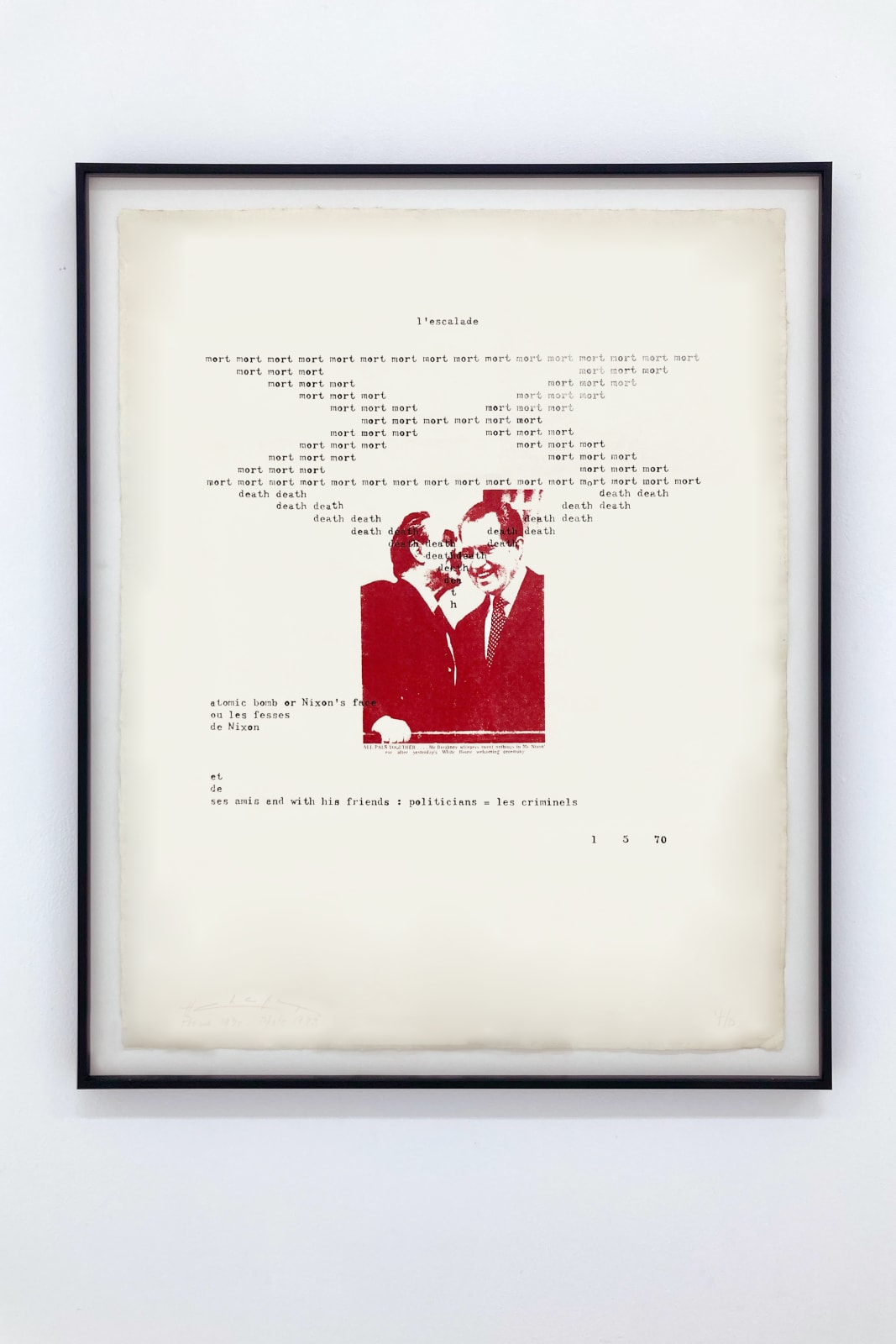 Henri Chopin, L'escalade, 1970-1973