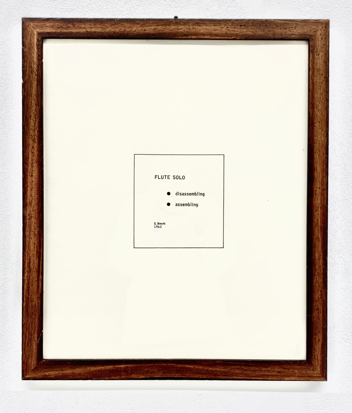 George Brecht, Flute solo, 1962