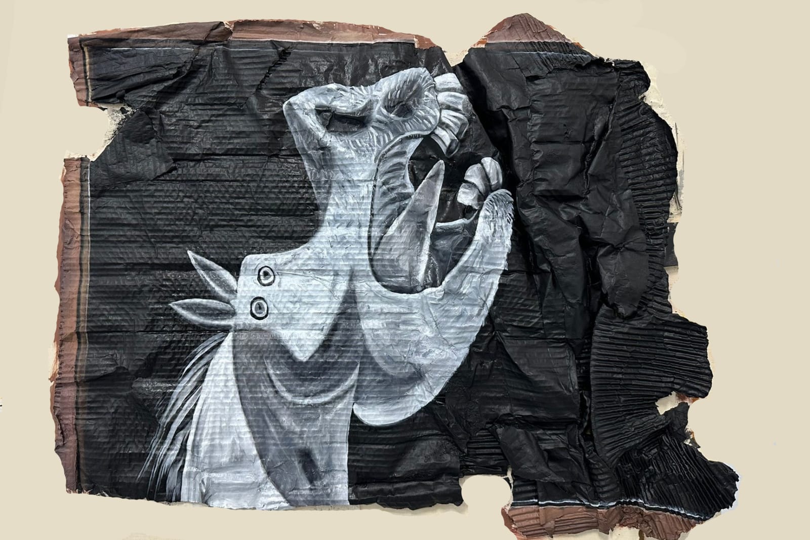 Julio Anaya Cabanding, After Pablo Picasso. Cabeza de caballo, Boceto para Guernica, 2024