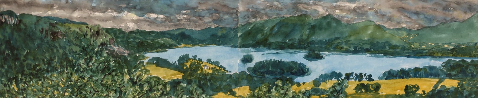 Adrian Berg, Derwent Water from Castle Head, 7th September, 1987