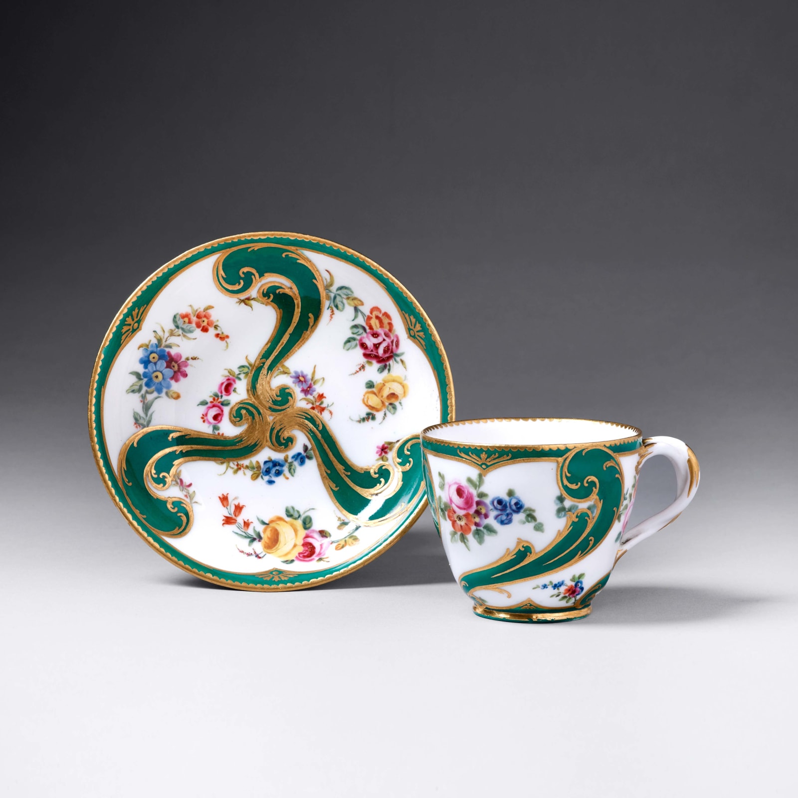 Sèvres Porcelain, A Sèvres Porcelain Cup & Saucer, circa 1760
