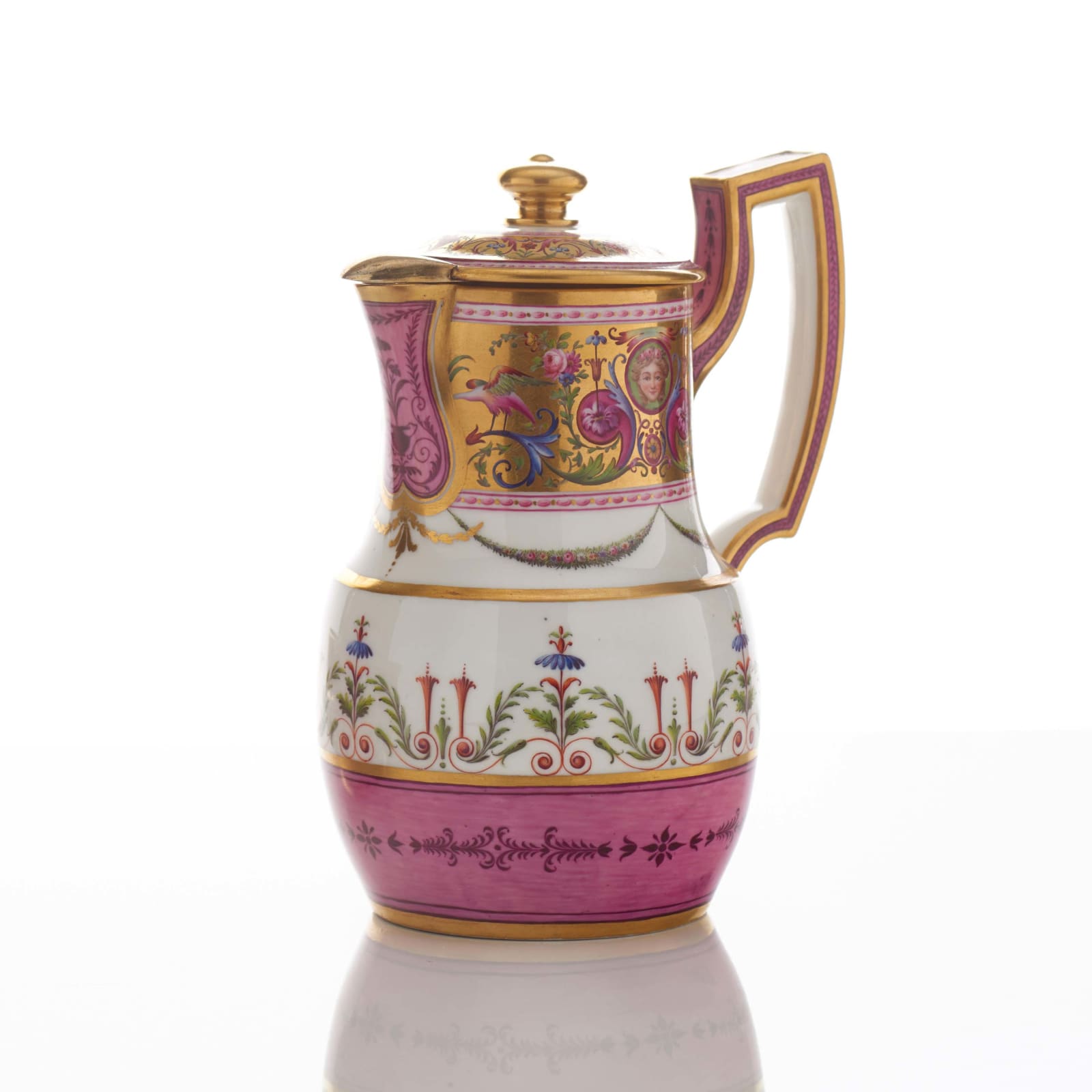 Sèvres Porcelain, A Sèvres Porcelain Covered Jug or Coffee Pot, 1785