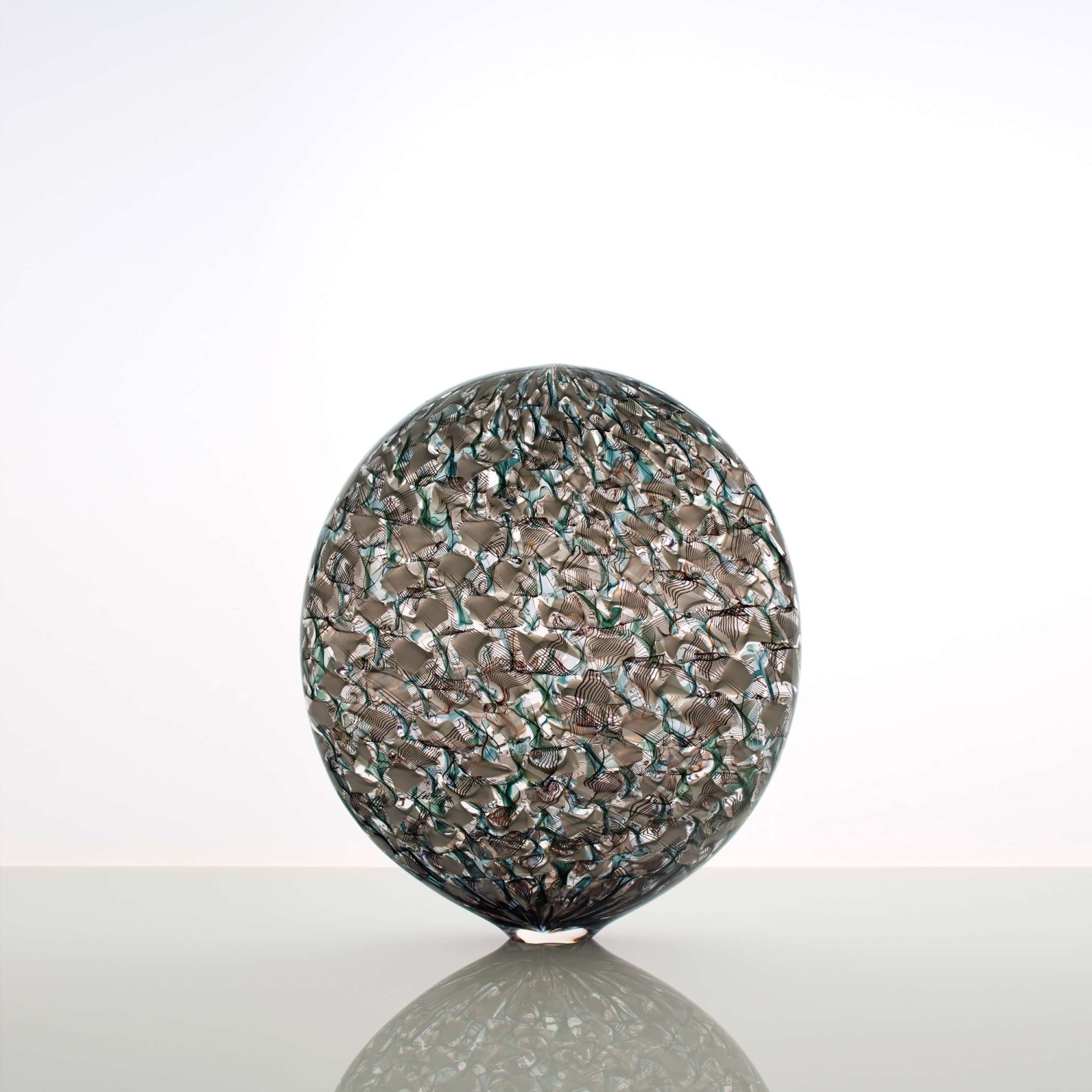 Tobias Møhl, Grey, Green Glassweaver Vessel, 2013