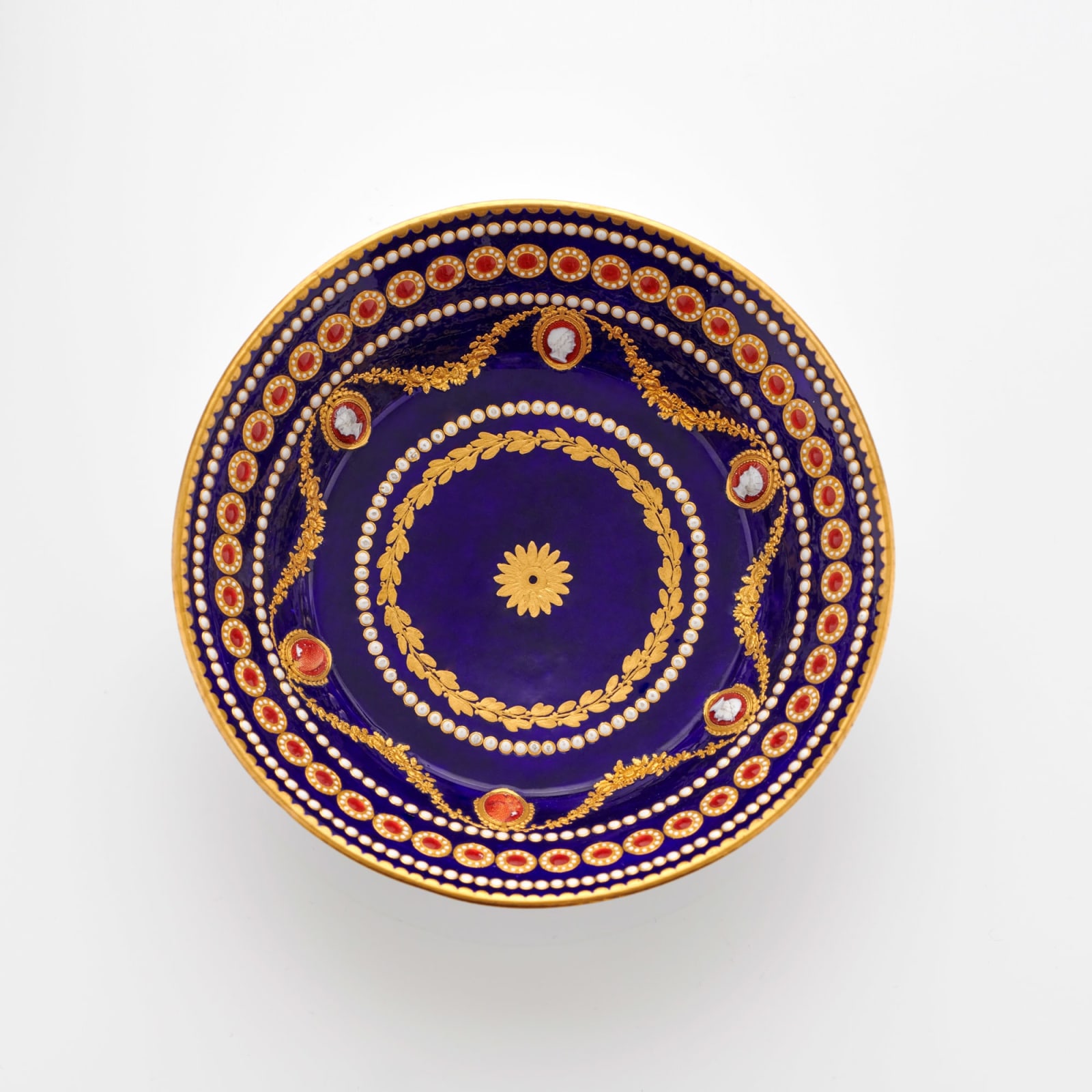 Sèvres Porcelain, A French 18th Century Soft-Paste Sèvres Porcelain ‘Jewelled’ Cup and Saucer, 1780-82